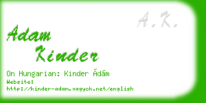 adam kinder business card