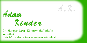 adam kinder business card